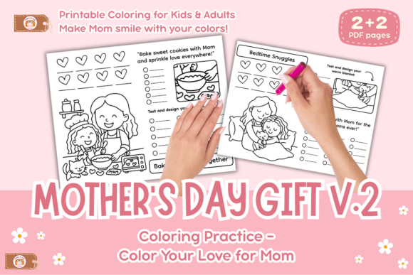 Coloring Practice Worksheets Mother Day