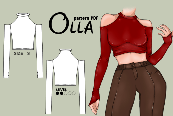 DIY off-the-Shoulder Top PDF SIZE S