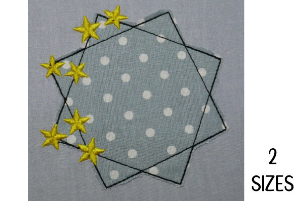 Doodle Frame with Little Stars