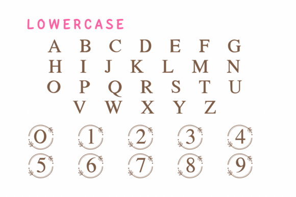 Monogram Family Leaf Font PNG with transparent background - Preview 2