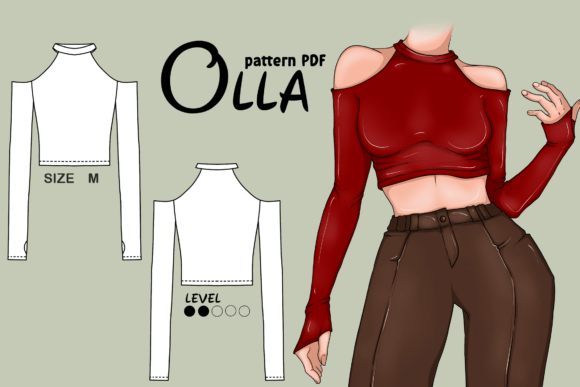 OLLA off-the-Shoulder Top PDF SIZE M