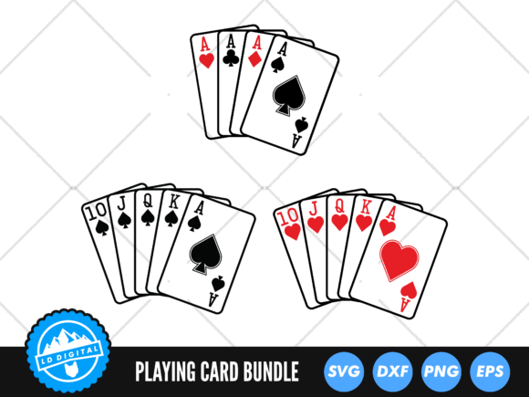 Playing Cards SVG, Aces SVG, Poker SVG