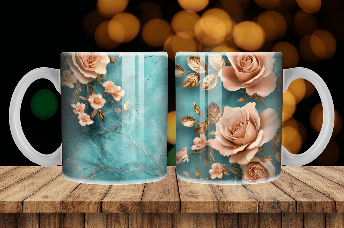 Red Roses Tumbler Wrap Rose Pattern Mug Graphic by Magic Creative ...