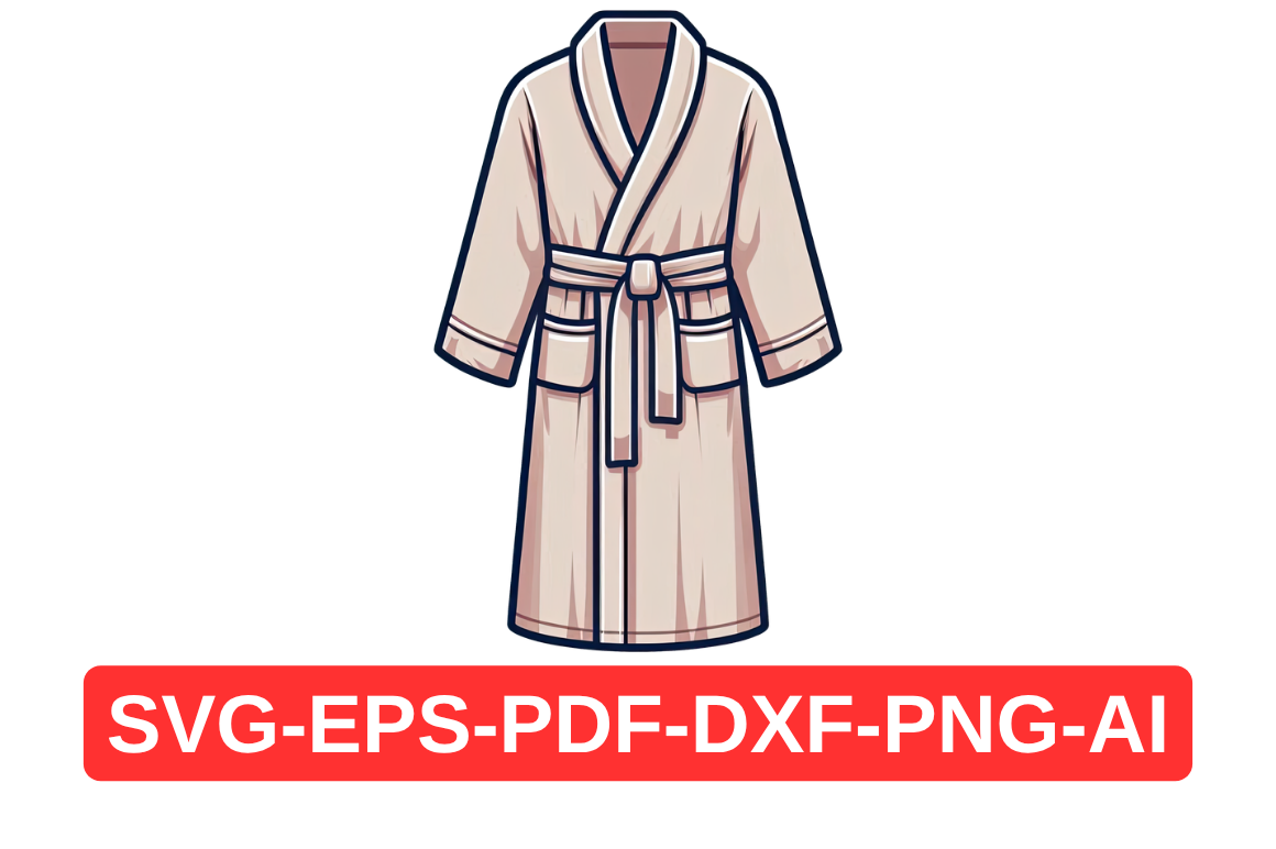 Cartoon Robe Design Robe Art SVG Vector Clipart Graphic by Artful Assetsy · Creative Fabrica