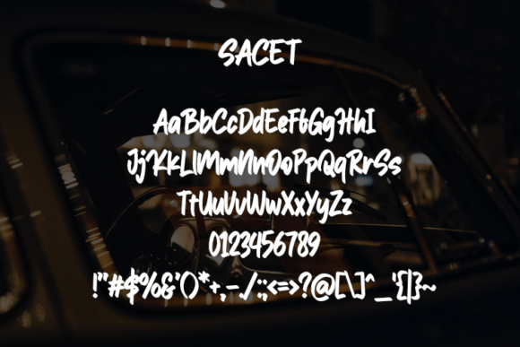 Sacet Font PNG with transparent background - Preview 1