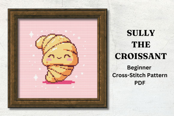 Sully the Croissant Cross-Stitch Pattern