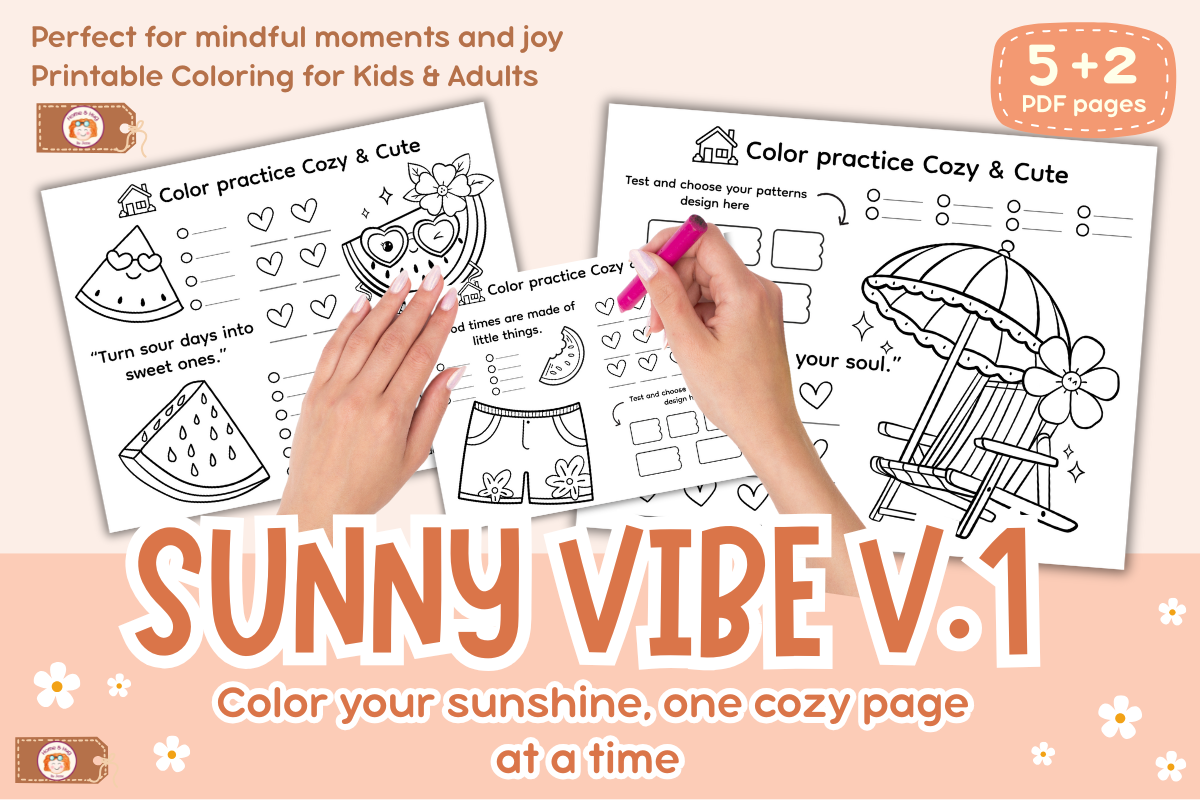Coloring Practice Sunny Vibe Vol.1