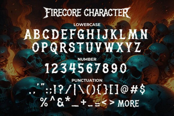 Firecore Font - Preview 1
