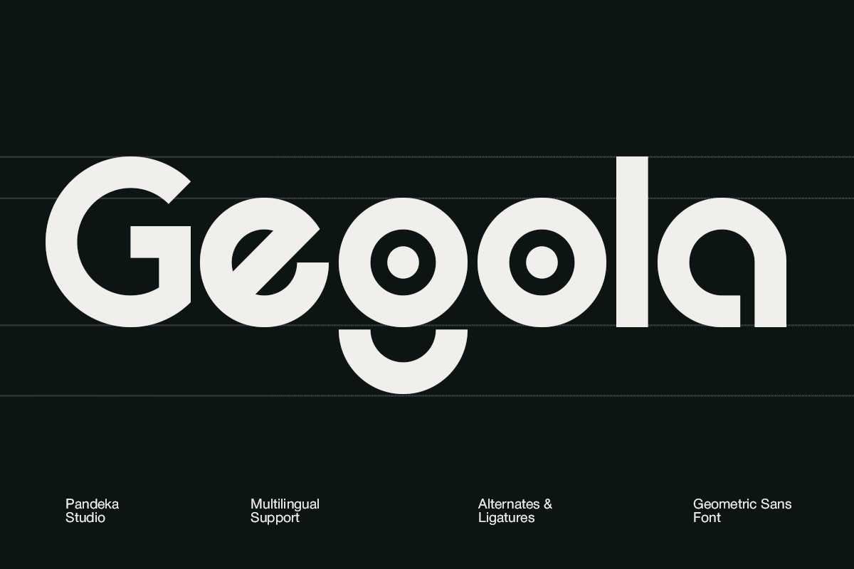 Gegola preview — geometric modular architectural bold display font