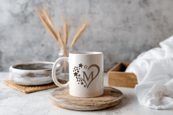 Love Star Monogram Font PNG with transparent background - Preview 3