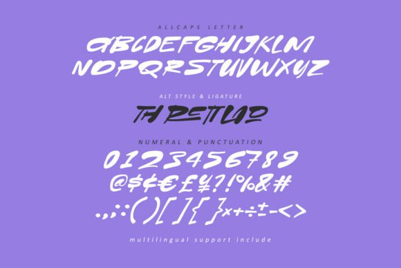 Moulatta Brush Font PNG with transparent background - Preview 5