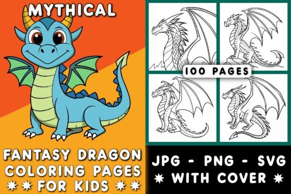 Mythical Fantasy Dragon Coloring Pages
