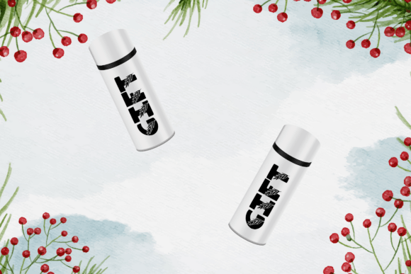 Novox Christmas Font PNG with transparent background - Preview 4