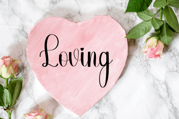 Pink Roses Font PNG with transparent background - Preview 3