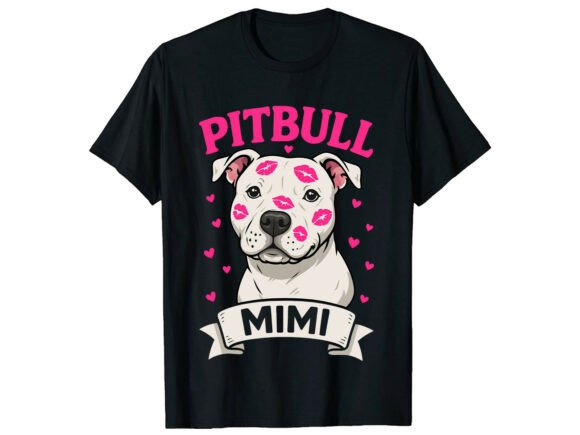 Pitbull Dog Mimi T-Shirt SVG grandmother gift Cricut HTV cut file Etsy listing