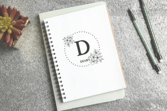 Premium Floral Monogram Font font preview - 3