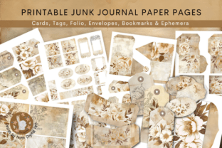 Printable Junk Journal Mega Kit Neutral Graphic by Nann Digital Art ...