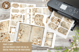Printable Junk Journal Mega Kit Neutral Graphic by Nann Digital Art ...