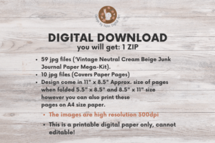 Printable Junk Journal Mega Kit Neutral Graphic by Nann Digital Art ...