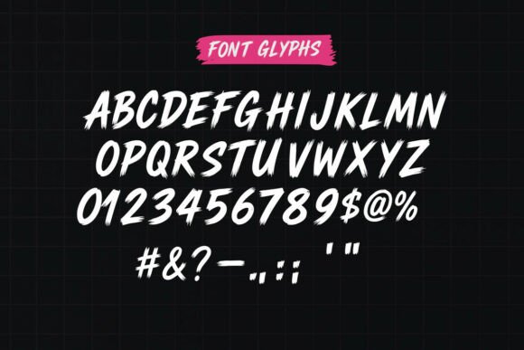 Quick Brush Font PNG with transparent background - Preview 6