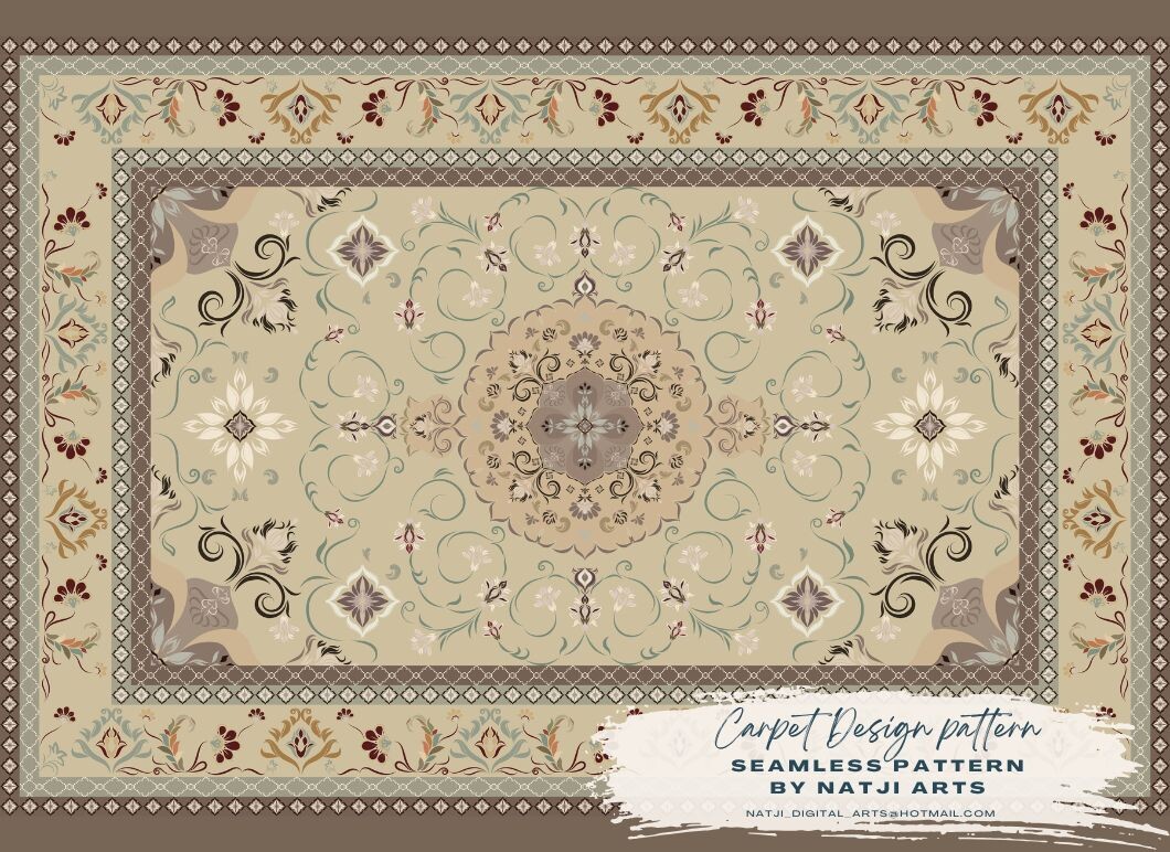 Vintage Arabic Pattern.Persian Carpet. Graphic by natji_digital_arts ...
