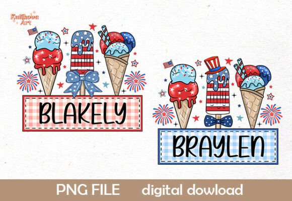 4th of July Kids Png, Kid Name Png, Bow Graphic T-shirt Designs By KulikovaArt