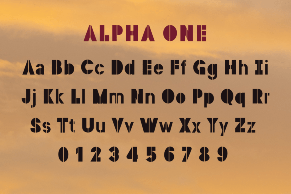 Alpha One Font - Preview 4