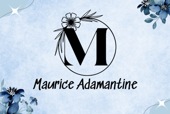 Arabesque Bloom Monogram Font - Preview 1