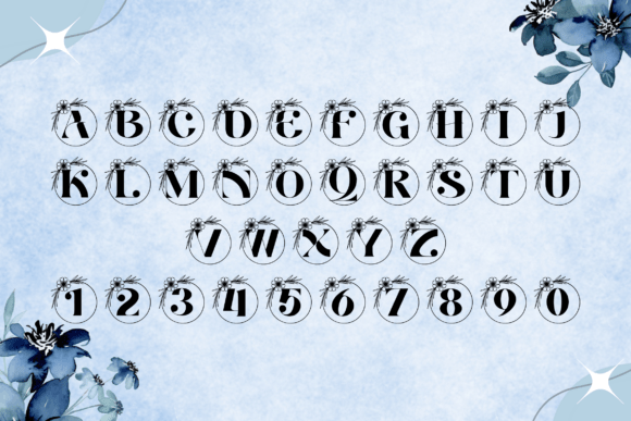 Arabesque Bloom Monogram Font - Preview 3
