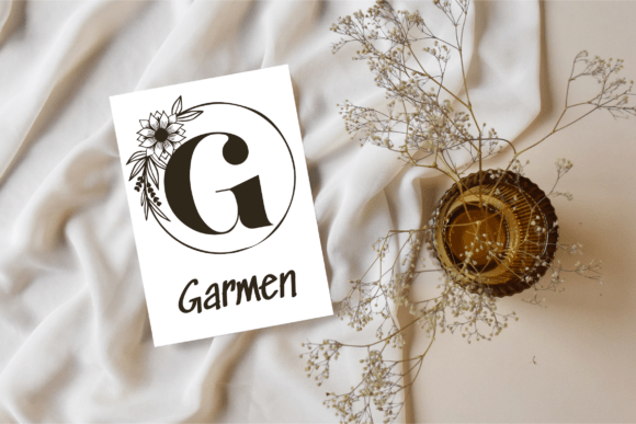 Aventine Floral Monogram Font - Preview 2