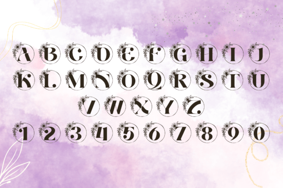 Aventine Floral Monogram Font - Preview 3