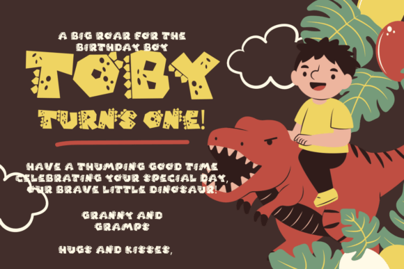 Baby Dinosaurs Font - Preview 2