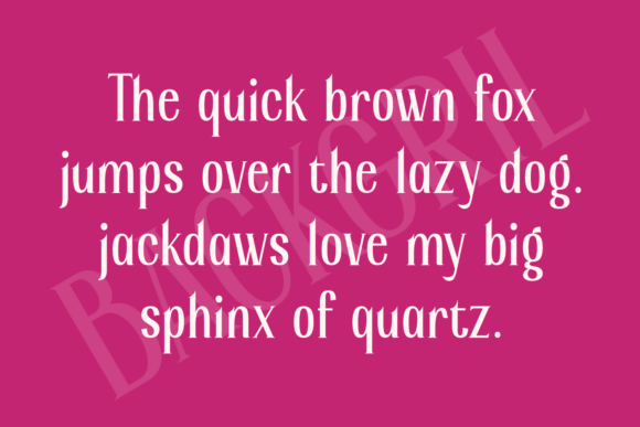 Backgirl Font - Preview 2