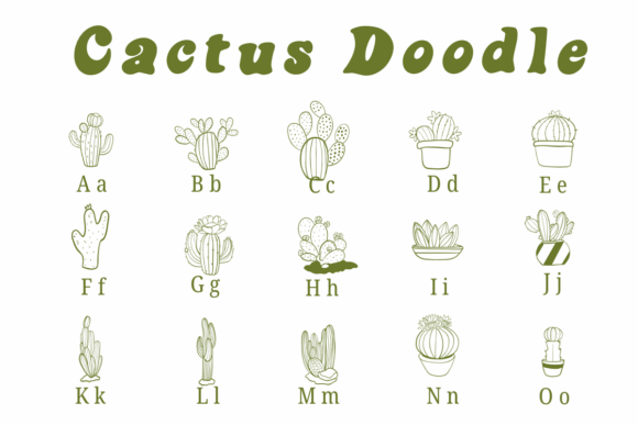 Cactus Doodle Font - Preview 1