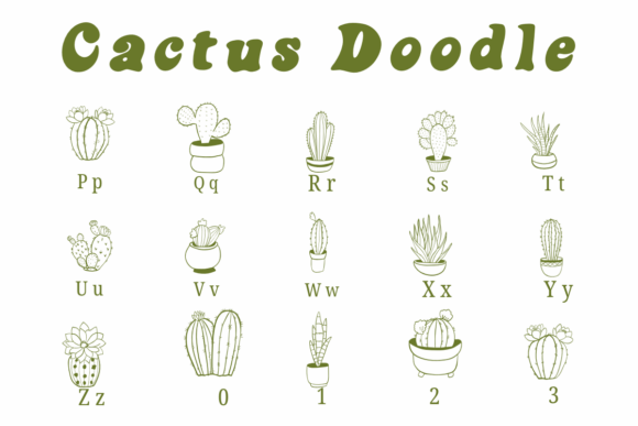 Cactus Doodle Font - Preview 2