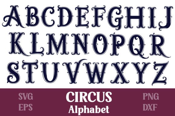 Circus Alphabet SVG