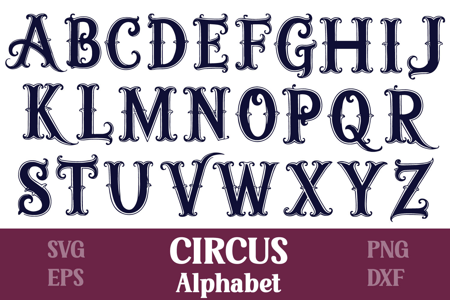 Circus Alphabet SVG