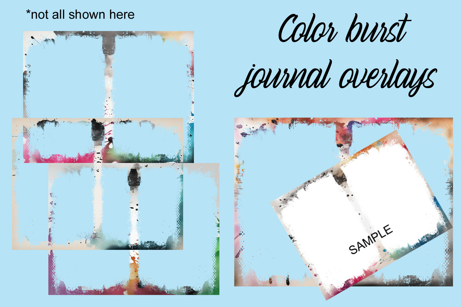 Color Burst Journal Overlays Graphic by Andrea Kostelic · Creative Fabrica