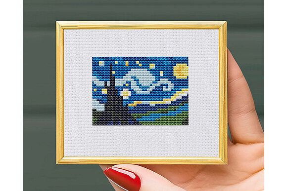 Cross Stitch Pattern, Starry Night Chart