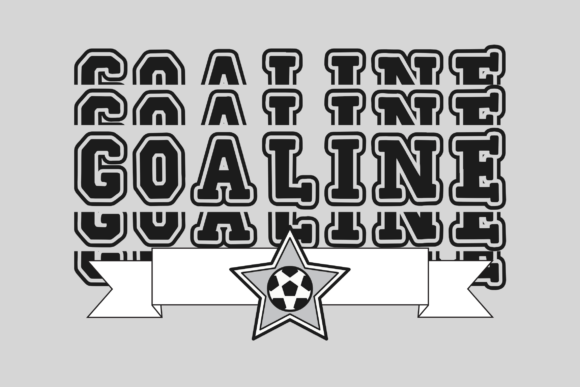 Echoline Varsity Stacked Font - Preview 1