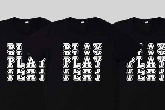 Echoline Varsity Stacked Font - Preview 3