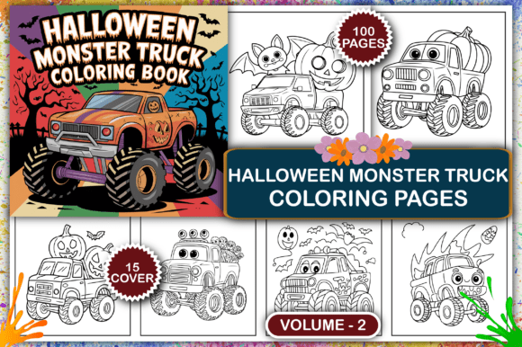 Halloween Monster Truck Coloring Pages