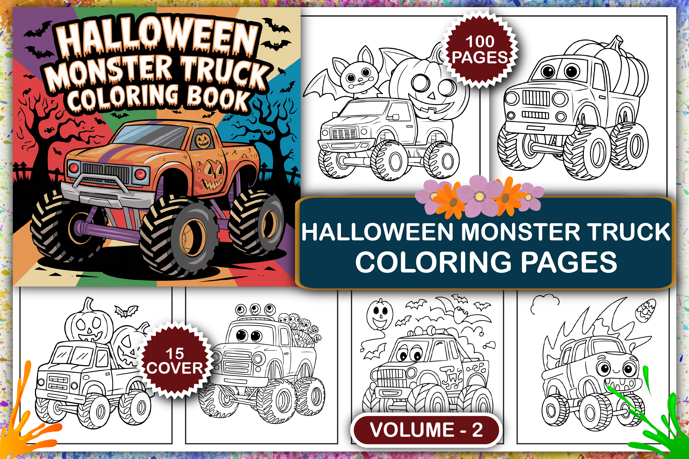 Halloween Monster Truck Coloring Pages