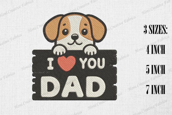 I Love You Dad Cute Dog