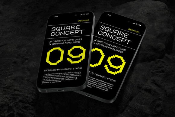 Pixelinx Font PNG with transparent background - Preview 6
