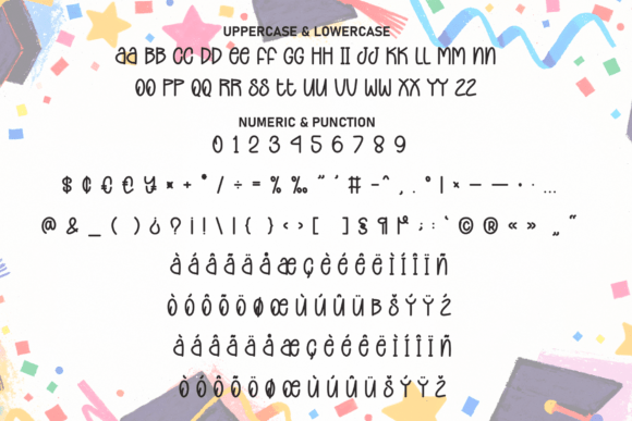 School Graduation Font PNG with transparent background - Preview 6