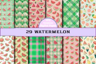Watermelon Digital Paper Graphic by Bundle · Creative Fabrica
