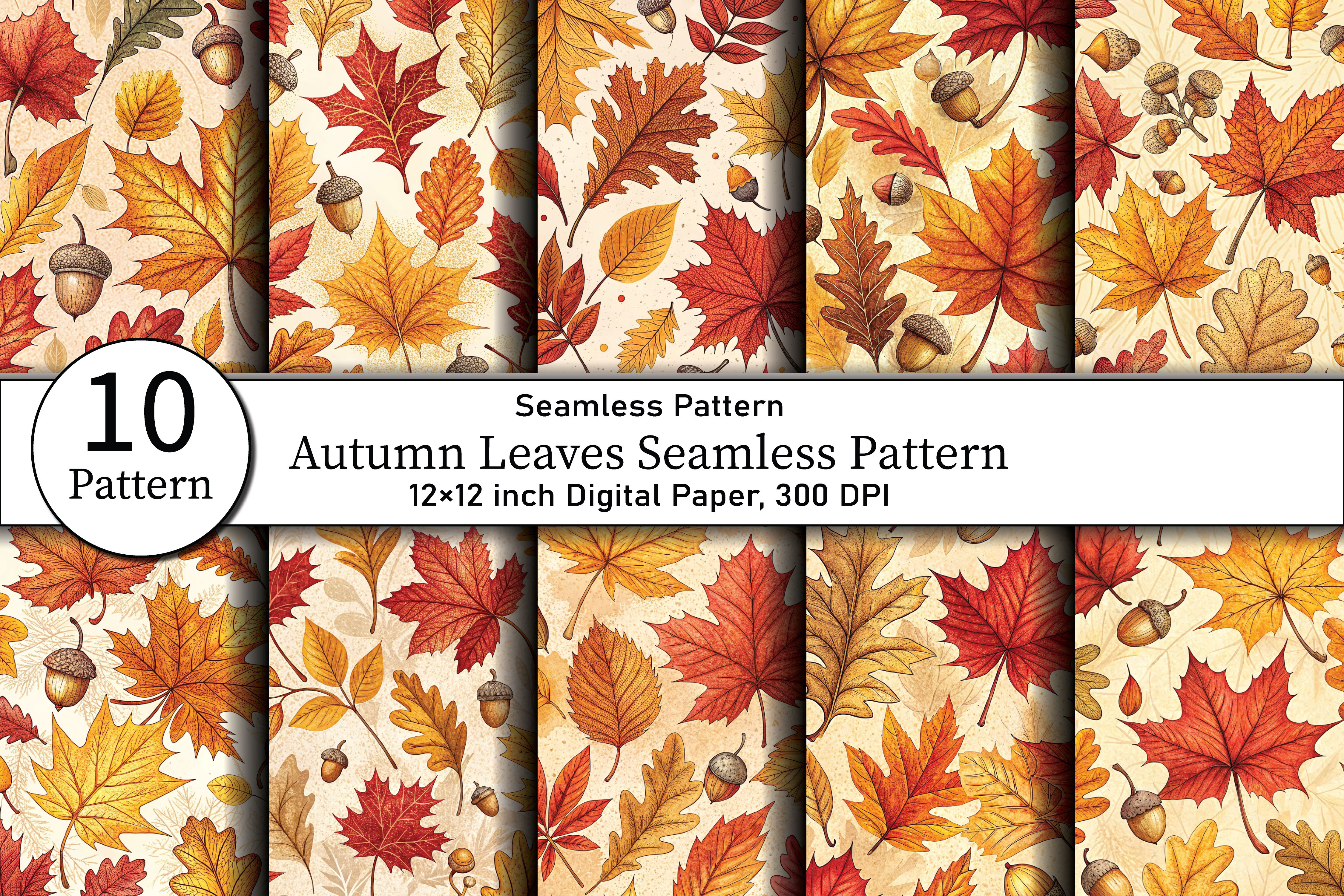 Autumn Leaves Seamless Pattern Graphic by Design Store · Creative Fabrica