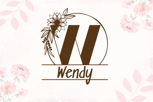 Aventine Floral Line Monogram Font - Preview 1