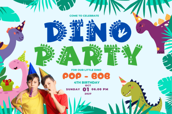Cute Dinosaur Font - Preview 2